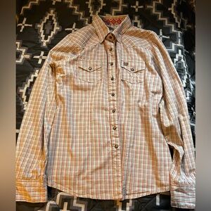 Cinch pearl snap button up